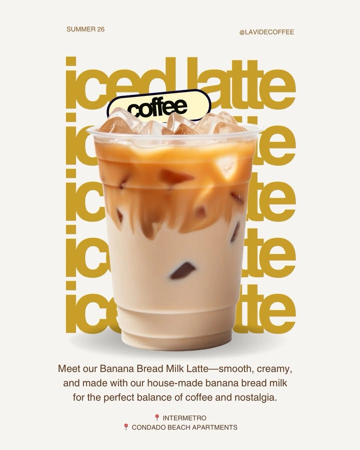 Bebida de café servida en LaVidé